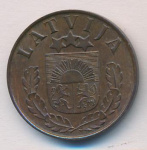 Латвия 2 сантима, 1939 (2 сантима Латвия 1939)