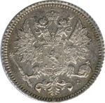 25 пенни 1890 г. L. Для Финляндии (Александр III). (25 пенни. 1890)
