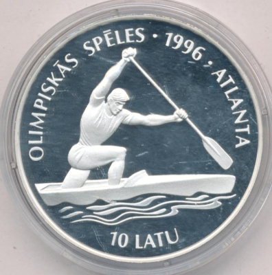 Латвия 10 латов, 1994 (10 лат. Латвия. Олимпийские игры в Атланте. 1994)