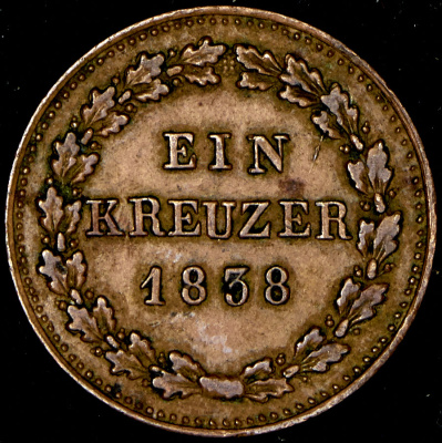 Нассау 1 крейцер, 1838 (1 крейцер 1838 (Нассау))