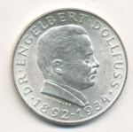 Австрия 2 шиллинга, 1934 (2 шиллинга. Австрия. Дольфус. 1934)