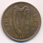 Ирландия 1 пенни, 1968 (1 пенни Ирландия. 1968)
