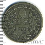 Бавария 20 крейцеров, 1765 (20 крейцеров. Германия. Аугсбург 1765г. Ag.)