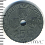 Бельгия 25 сантимов, 1942 (25 сантимов. Бельгия 1942г. Zn.)