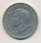 Великобритания ½ кроны, 1948 (1/2 кроны. Великобритания 1948)
