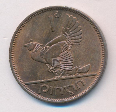 Ирландия 1 пенни, 1968 (1 пенни. Ирландия. 1968)