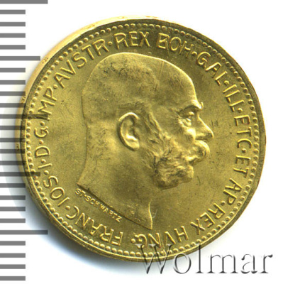 Венгрия 20 крон, 1915 (20 крон. Австро-Венгрия. Рестрайк 1915г. Au 6,80.)