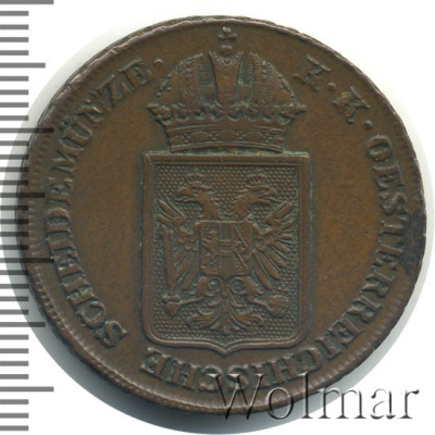 Австрия 2 крейцера, 1848 (2 крейцера. Австрия 1848г. А. Cu.)