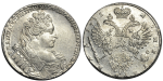 1 рубль 1732 г. Анна Иоанновна. Крест державы простой. Хвост орла делит надпись "РУ   БЛЬ" между бук (1 рубль 1732 года. Крест державы простой. Хвост делит "РУ БЛЬ" между буквами "У" и "Б". R. AU-UNC)