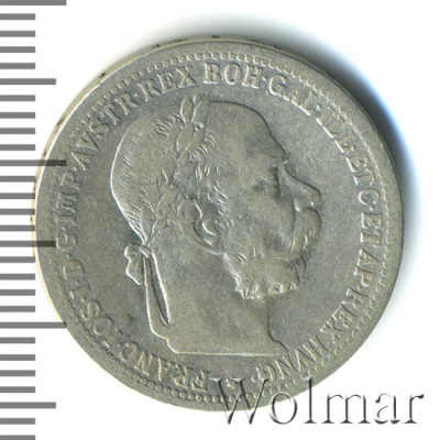 Австрия 1 крона, 1898 (1 крона. Австрия 1898г. Ag.)