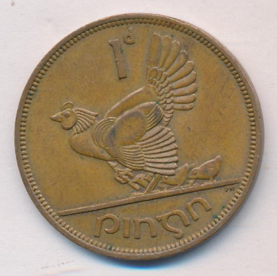 Ирландия 1 пенни, 1964 (1 пенни. Ирландия 1964)