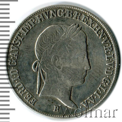 Венгрия 20 крейцеров, 1841 (20 крейцеров. Венгрия 1841г. В. Ag.)