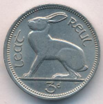 Ирландия 3 пенса, 1968 (3 пенса. Ирландия. 1968)