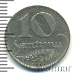 Латвия 10 сантимов, 1922 (10 сантимов. Латвия 1922г. Ni.)