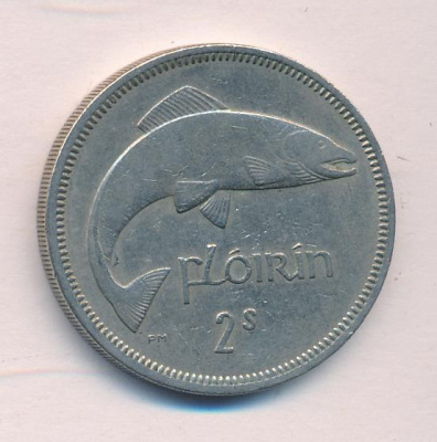 Ирландия 2 шиллинга (флорин), 1966 (2 шиллинга. Ирландия 1966)