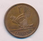 Ирландия 1 пенни, 1966 (1 пенни. Ирландия 1966)