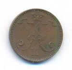 1 пенни 1892 г. Для Финляндии (Александр III). (1 пенни. 1892)
