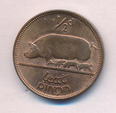 Ирландия ½ пенни, 1967 (1/2 пенни. Ирландия 1967)