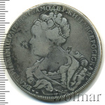 1 рубль 1726 г. СПБ. Екатерина I. Петербургский тип, портрет влево. СПБ под орлом. Под хвостом две т (1 рубль 1726г. СПБ. Ag. Ильин - 3 рубля, Петров - 5 рублей)