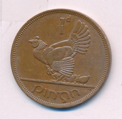 Ирландия 1 пенни, 1964 (1 пенни. Ирландия 1964)