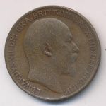 Великобритания 1 пенни, 1908 (1 пенни. Великобритания 1908)