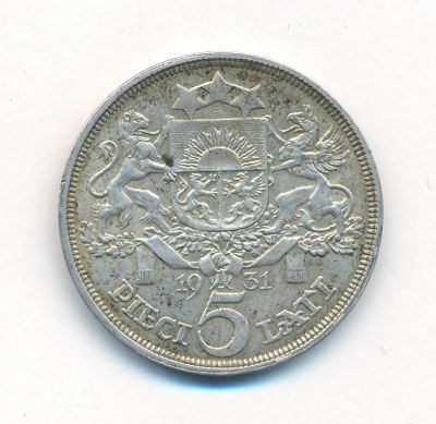 Латвия 5 латов, 1931 (5 лат. Латвия. 1931)