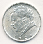 Австрия 2 шиллинга, 1928 (2 шиллинга. Австрия. Шуберт. 1928)