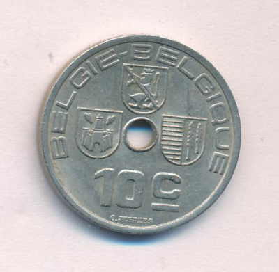 Бельгия 10 сантимов, 1939 (10 сантимов. Бельгия 1939)