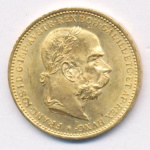 Австрия 20 крон, 1896 (20 крон. Австрия. М-6,75гр. 1896)