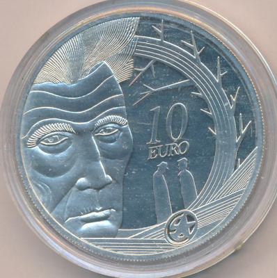Ирландия 10 евро, 2006 (10 евро. Ирландия. Сэмуэль Бекетт 2006)